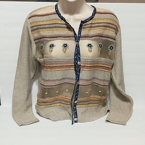 Cousin Johnny Anthropologie Women's open in front Sweater